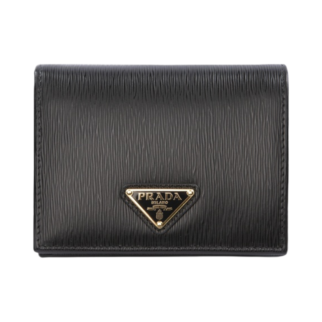 1MV204-2DDU-F0002 Prada Small Vitello Move Leather Wallet Black
