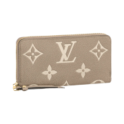 Louis Vuitton Zippy Wallet Bicolor Monogram Empreinte Tourterelle Grey Cream