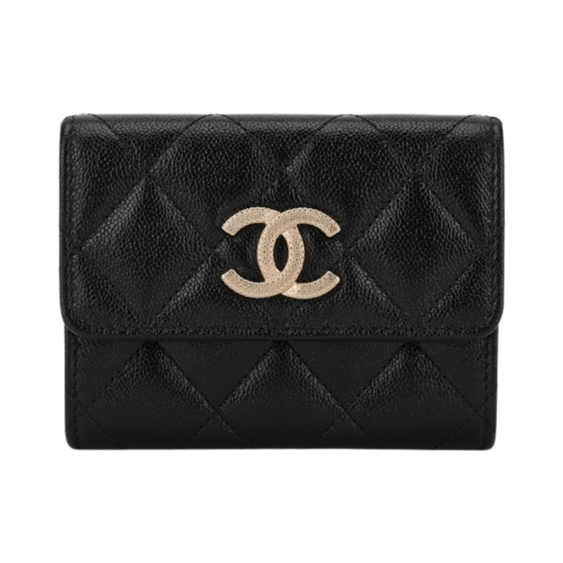 샤넬 플랩 카드 홀더 그레인드 카프스킨 & 골드 메탈 블랙(Chanel Flap Card Holder Grained Calfskin & Gold Black) - 1