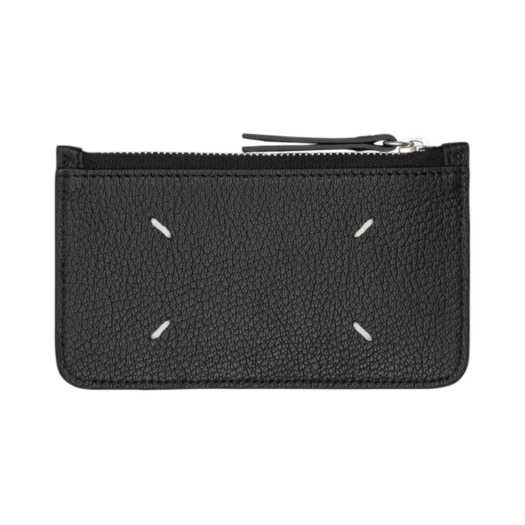 SA1VX0003P4806T8013 Maison Margiela Stitch Zipped Card Holder Black