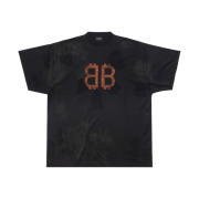 Balenciaga Oversized Crypto T-Shirt Faded Black