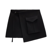 (W) Zara Cargo Skirt Pants Black