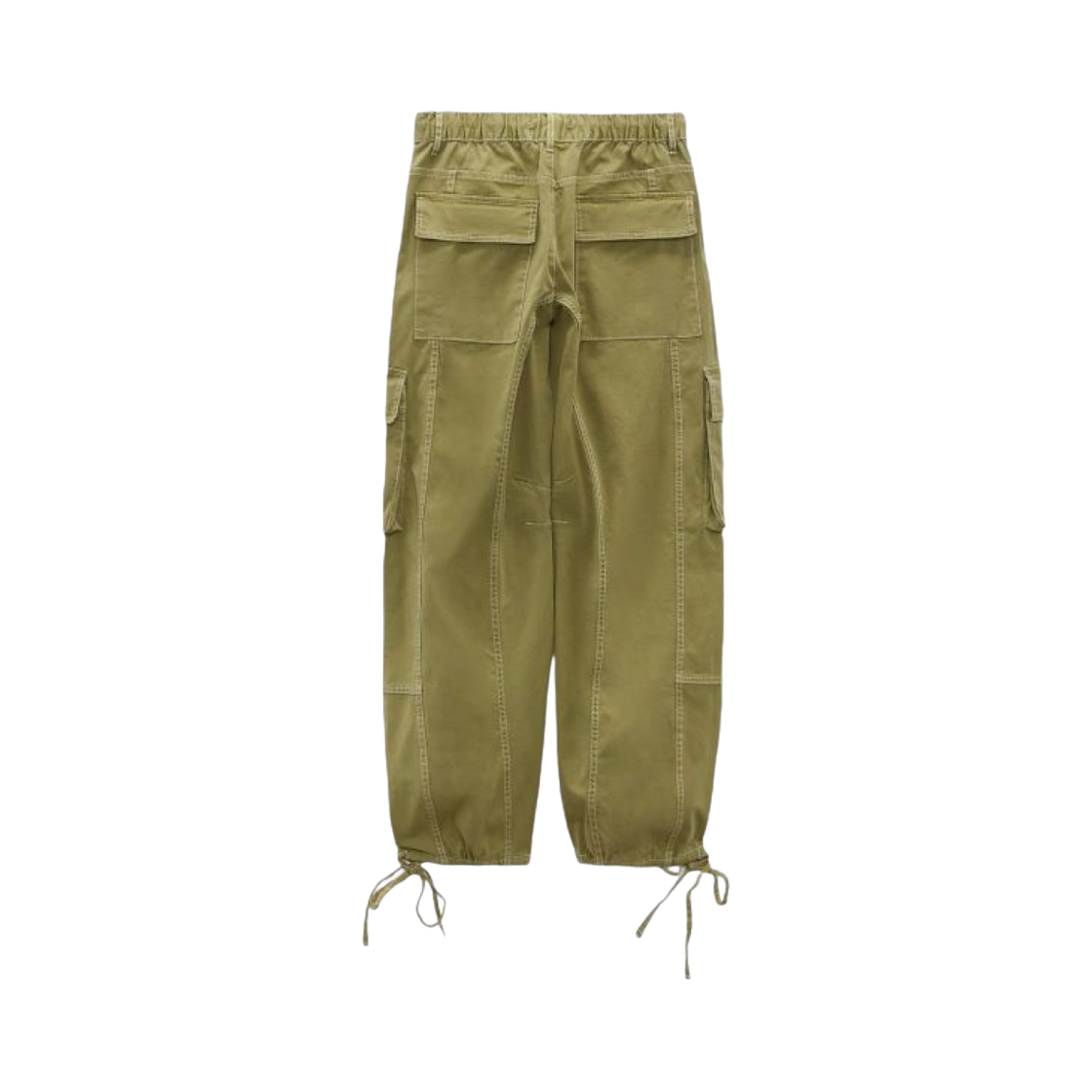 (W) 자라 스티치 카고 팬츠 라이트 그린((W) Zara Stitch Cargo Pants Light Green) - 2