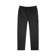 Stone Island 317F2 Ghost Piece Stretch Cotton Satin Cargo Pants Black - 21SS