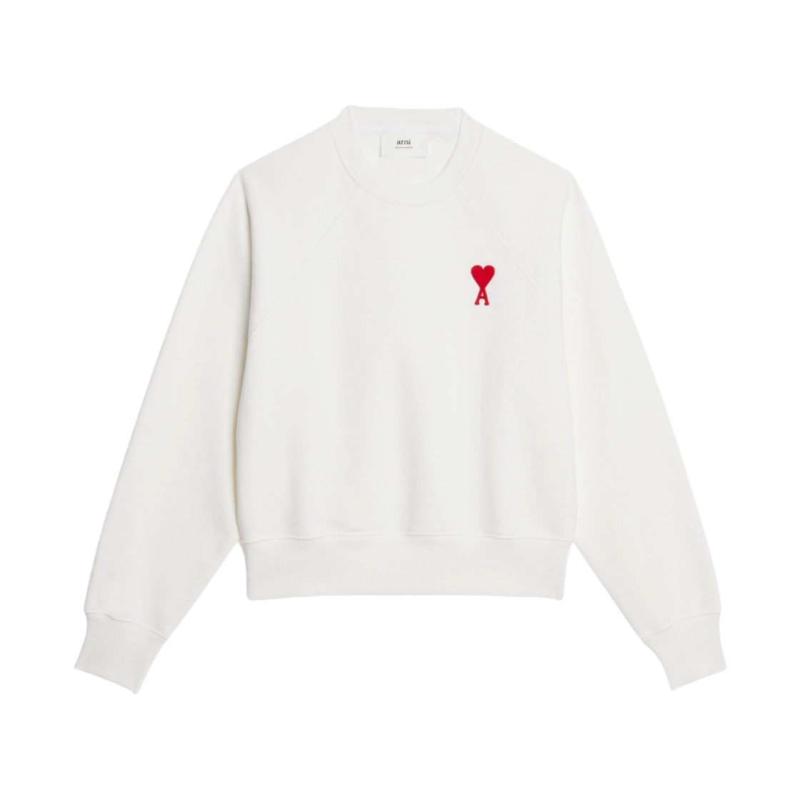 아미 스몰 하트 로고 스웨트셔츠 내츄럴 화이트(AMI de Coeur Sweatshirt Natural White)