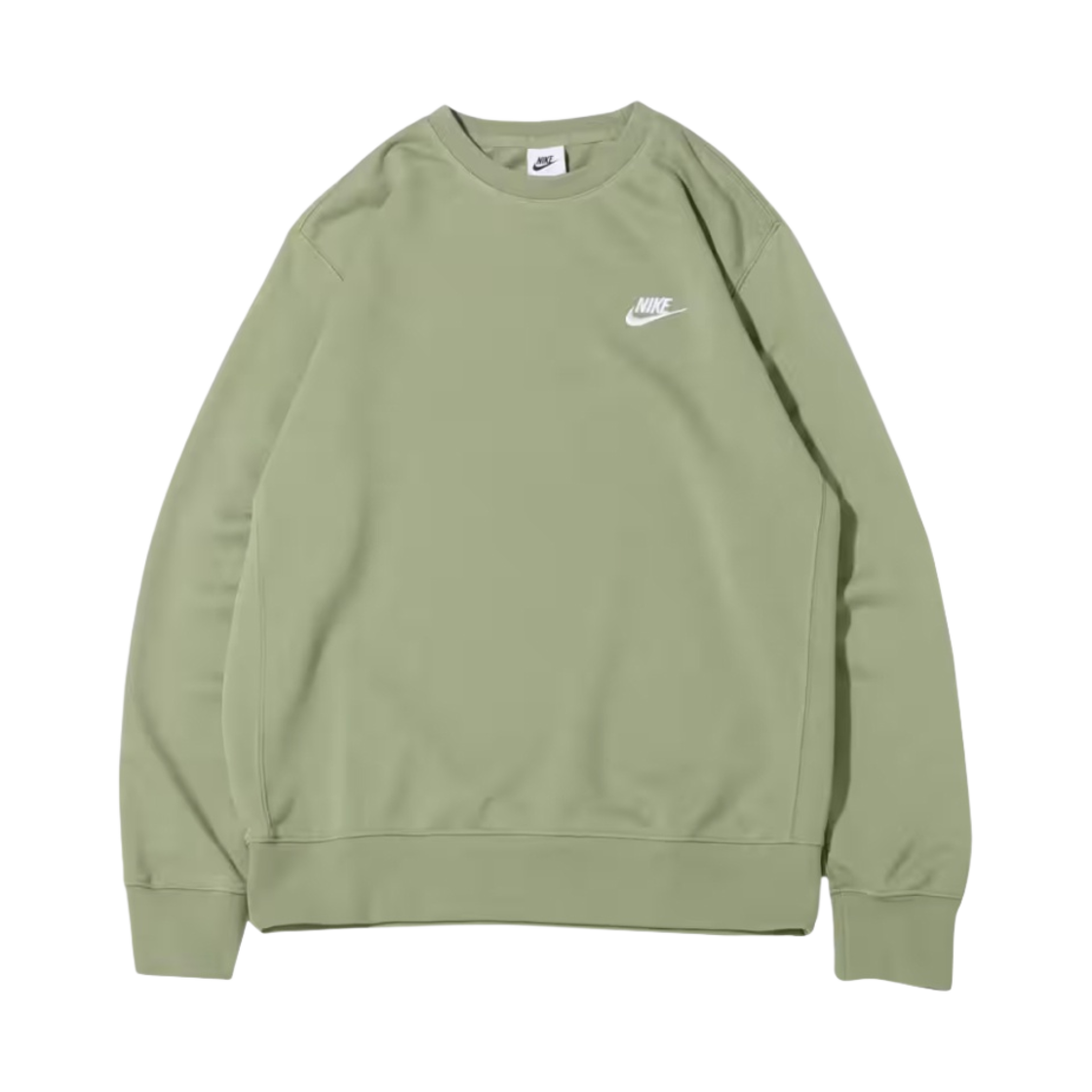 나이키 NSW 클럽 프렌치 테리 크루 스웨트셔츠 오일 그린 - 아시아