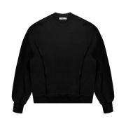 BLR Over Fit Raw Cut Line Sweatshirt Black