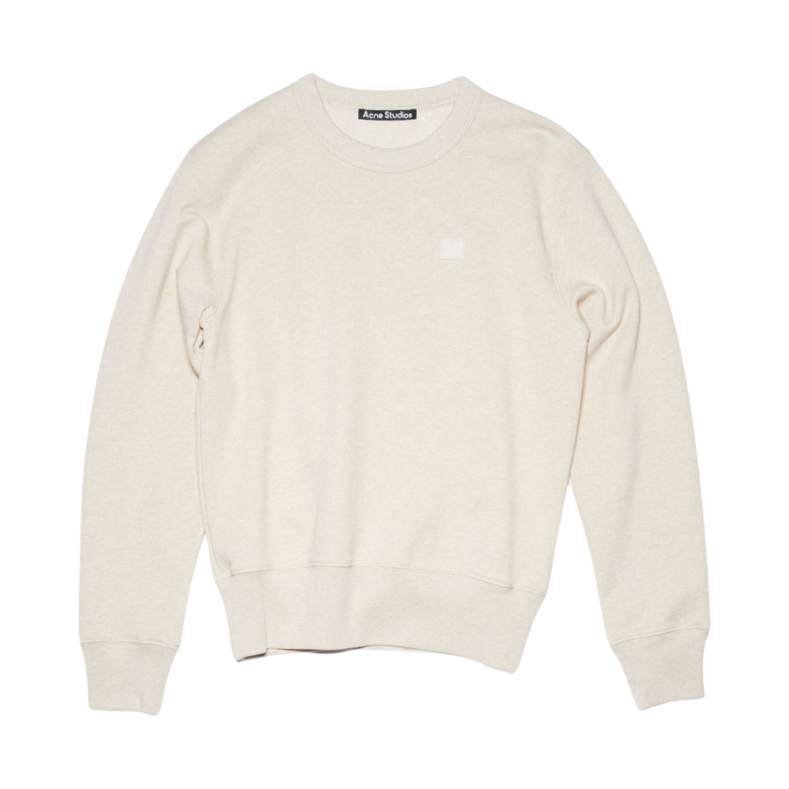 CI0114-633 Acne Studios Face Crewneck Sweatshirt Oatmeal Melange
