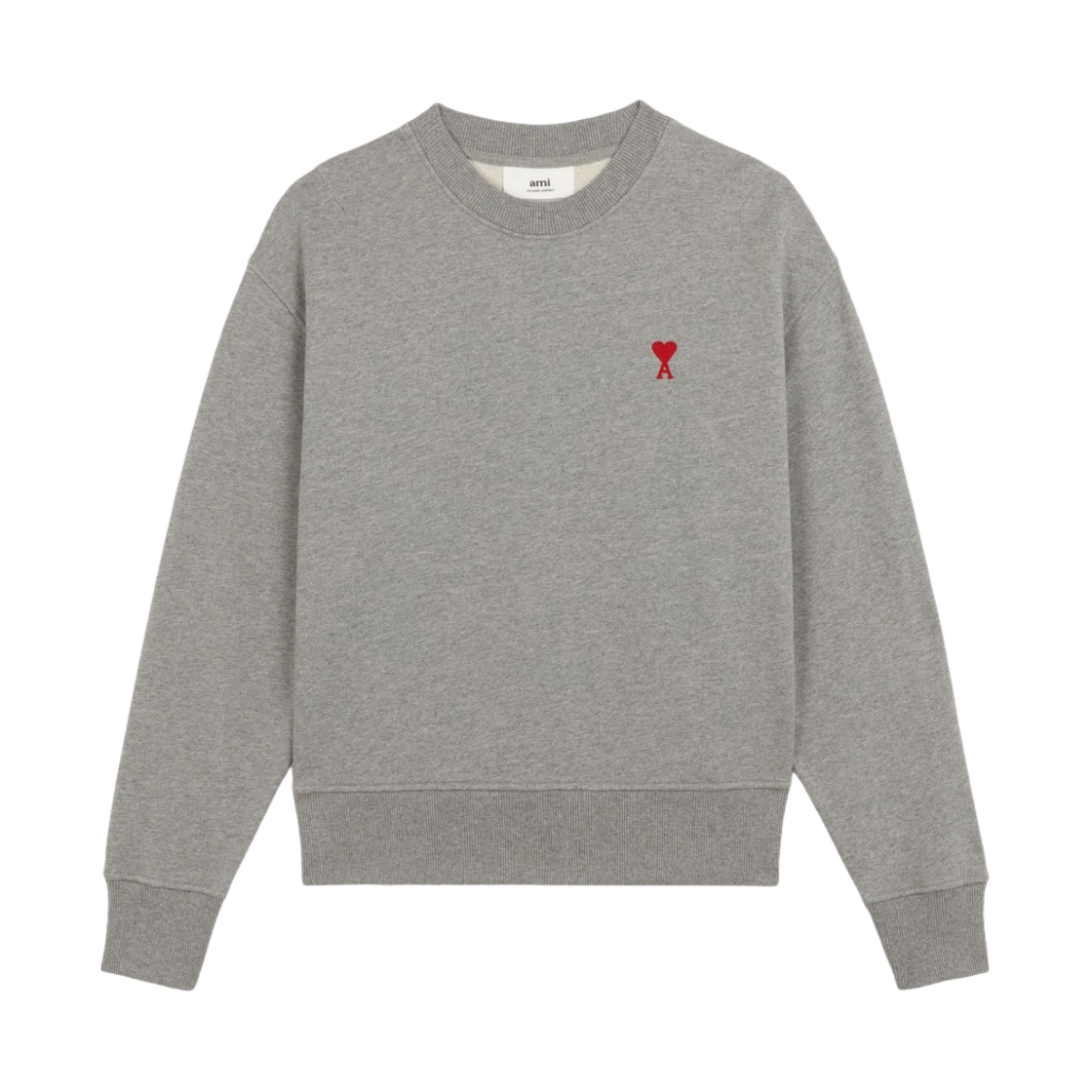 (W) 아미 스몰 하트 로고 스웨트셔츠 헤더 그레이 - 21FW((W) AMI de Coeur Sweatshirt Heather Grey - 21FW) - 1