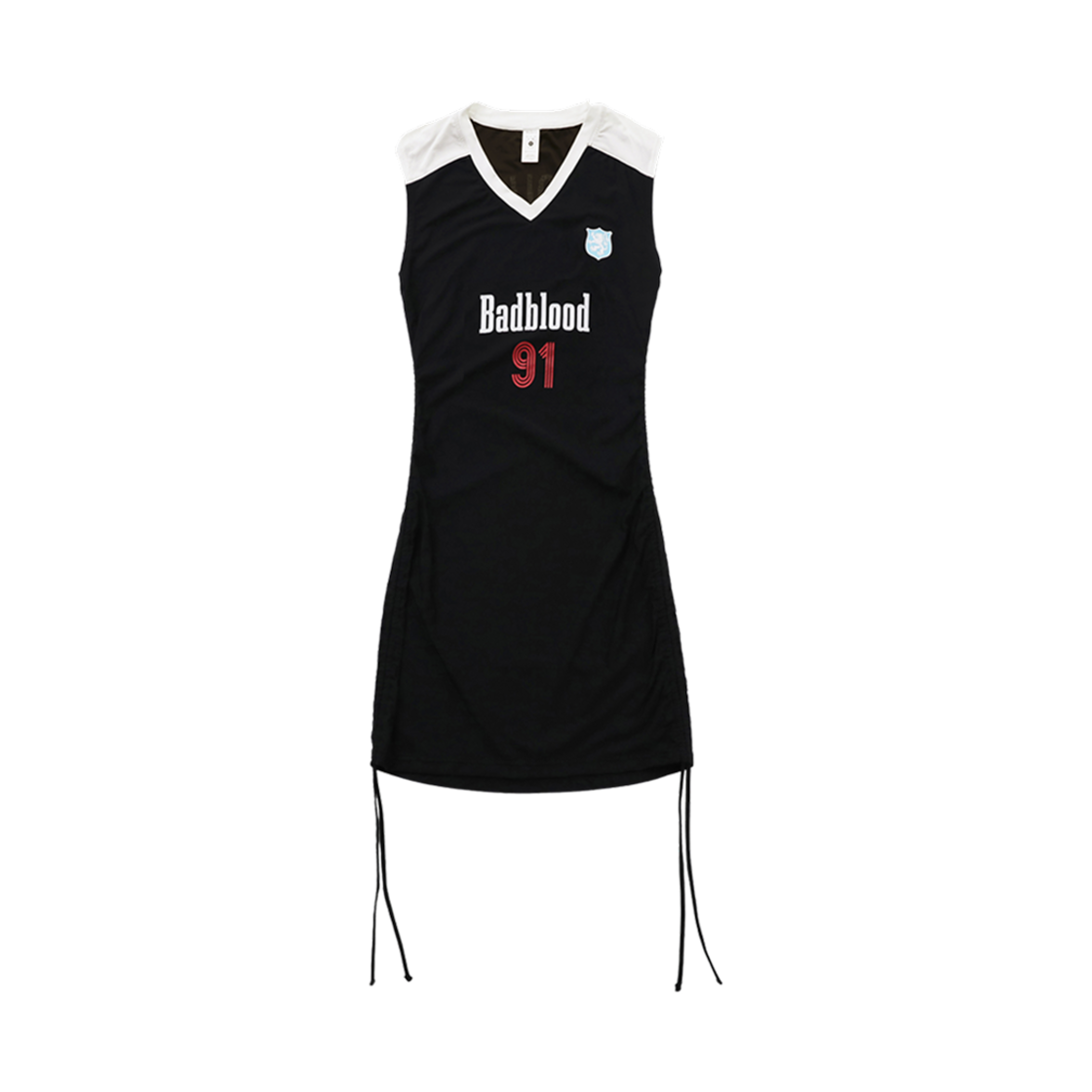W-DRS24-010 (W) Bad Blood Vintage Club V-Neck Tank Dress Black