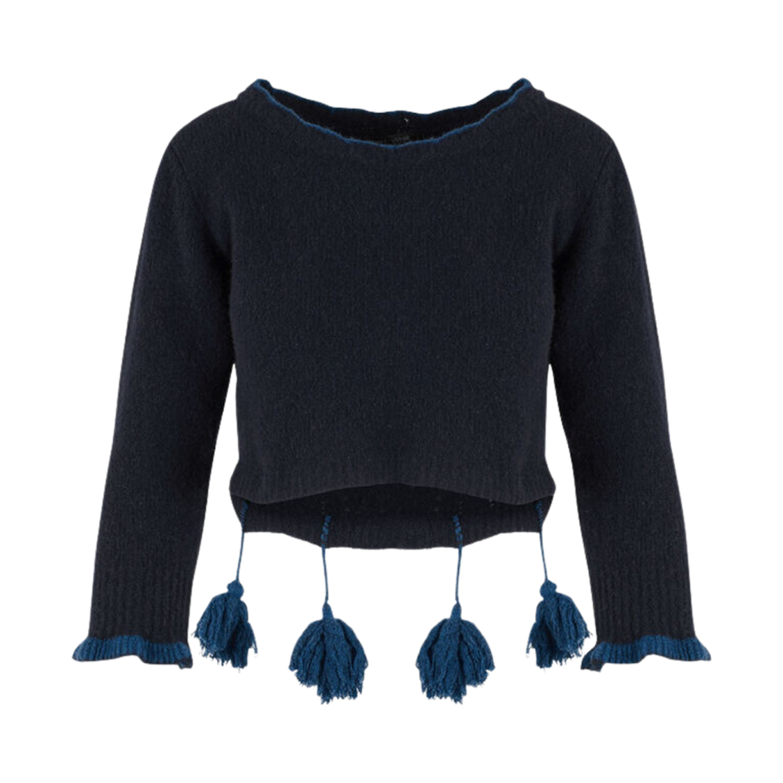 (W) 비비안 웨스트우드 레이스 점퍼 네이비 블루((W) Vivienne Westwood Lace Jumper Navy Blue) - 1