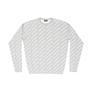 Balenciaga Mini Allover Logo Sweater Grey