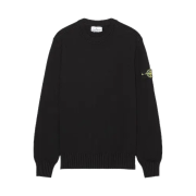 Stone Island 506A2 Winter Cotton Crewneck Knit Black - 23FW