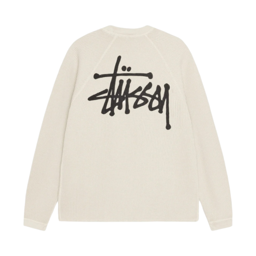 1140356 Stussy Raglan Thermal LS Crew Bone