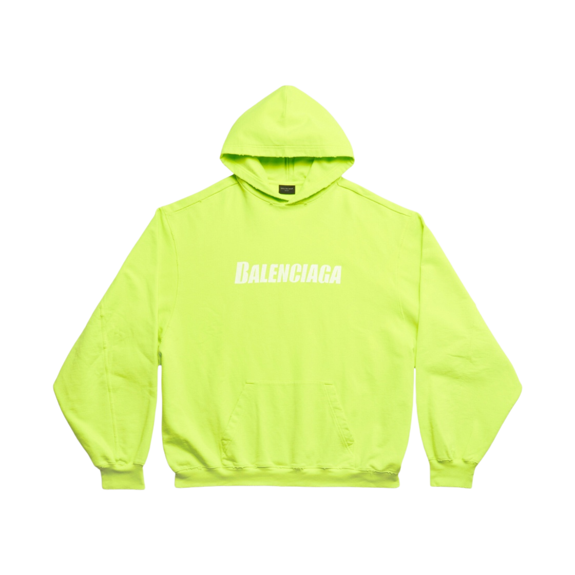발렌시아가 캡 디스트로이드 후드 플루오 옐로우(Balenciaga Caps Destroyed Hoodie Fluo Yellow) - 1