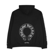 Chrome Hearts Silver Glitter Hoodie Black