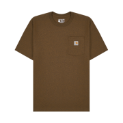 Carhartt Loose Fit Heavyweight Regular Short Sleeve Pocket T-Shirt Oiled Walnut Heather
