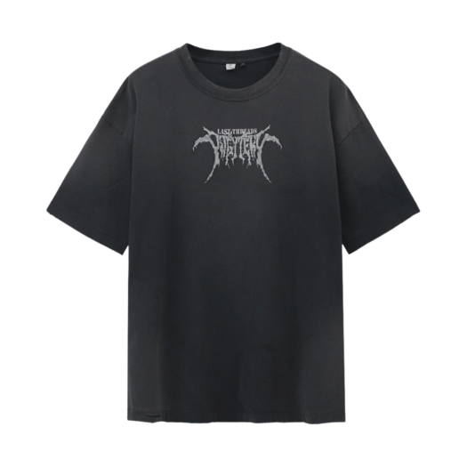 PL5OTS2091B0 Polyteru 1/2 Graphic T-Shirt 'Metal Logo' Black Damaged