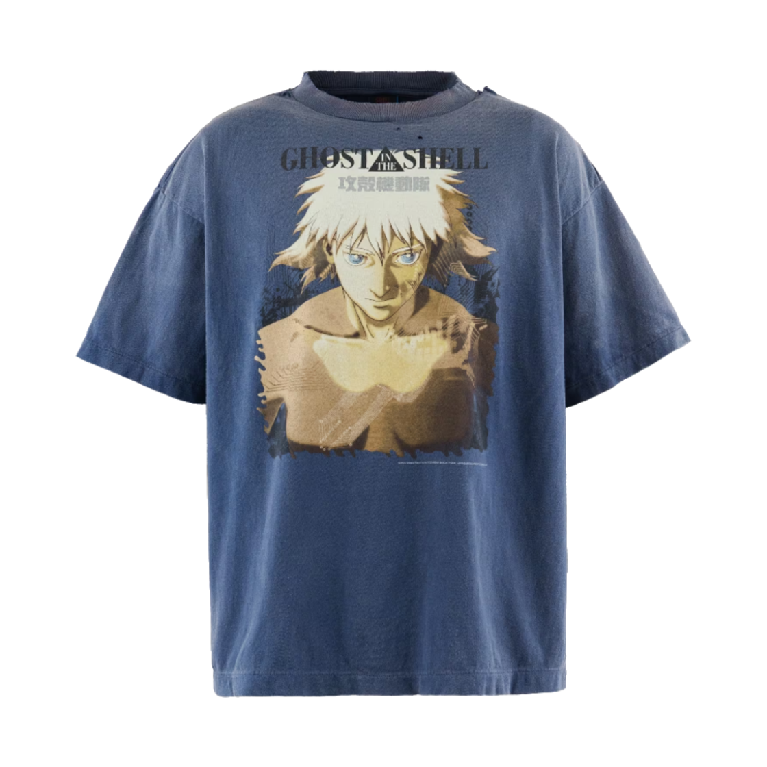 세인트 마이클 × 고스트 인 더 쉘 티셔츠 네이비 - 25SS(Saint Mxxxxxx x Ghost in The Shell T-Shirt Navy - 25SS)