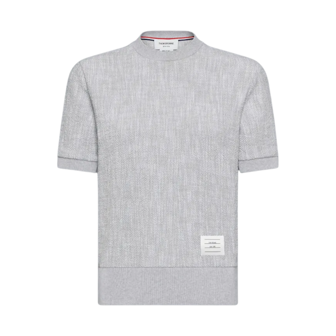 FJS206A-J0194-065 (W) Thom Browne Cotton Tweed T-Shirt Light Grey