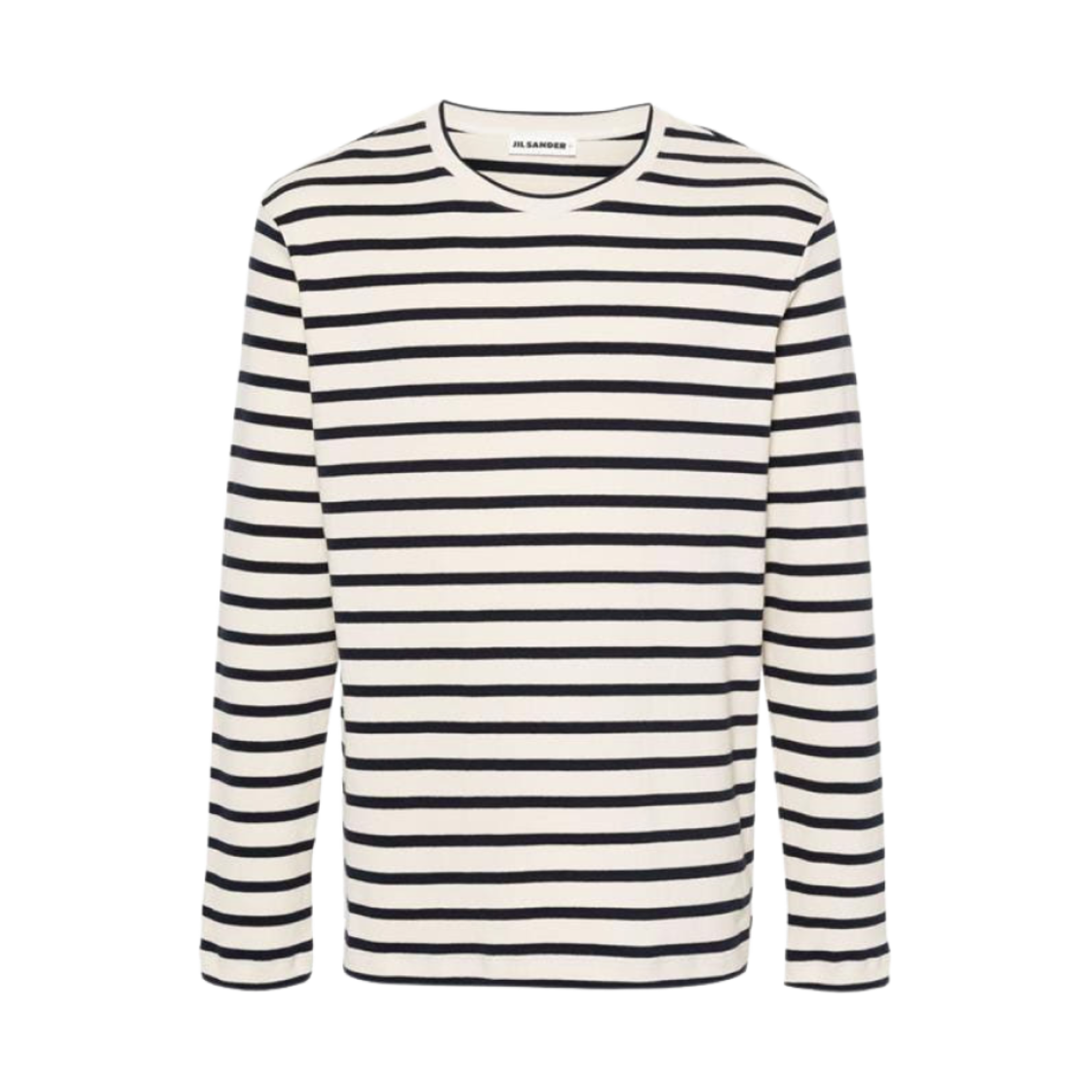 J47NH0002-J46497-080 Jil Sander Ribbed Cotton Multi Stripe Open Grey