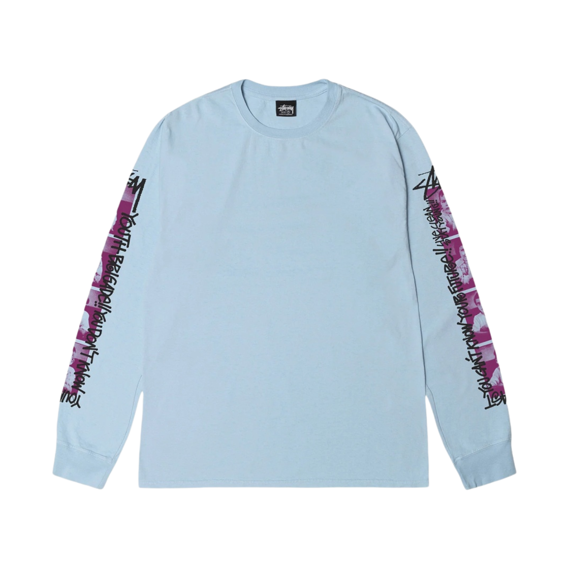 스투시 유스 브리게이드 피그먼트 다이드 롱슬리브 티셔츠 스카이 블루(Stussy Youth Brigade Pigment Dyed LS T-Shirt Sky Blue) - 1