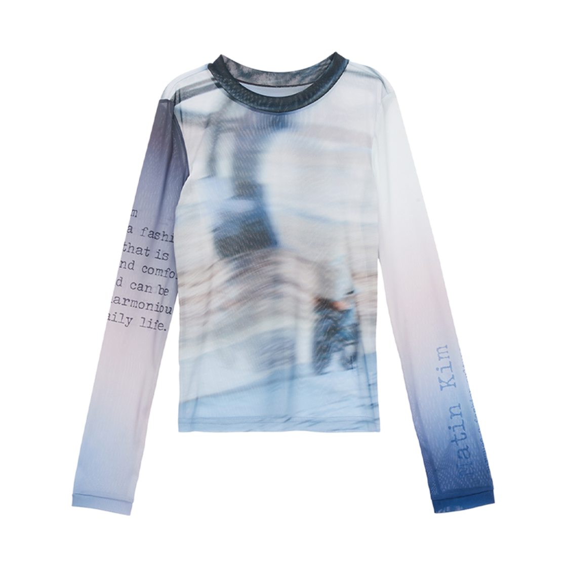 (W) 마뗑킴 몰디브 메쉬 탑 블루