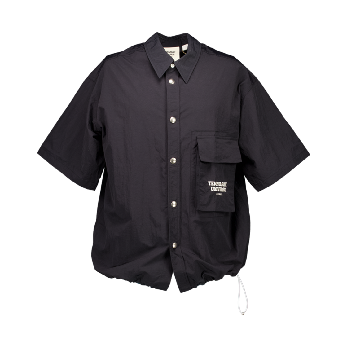 TU24SH2BL Temporary Universe Oversize Nylon Outdoor Shirts Black