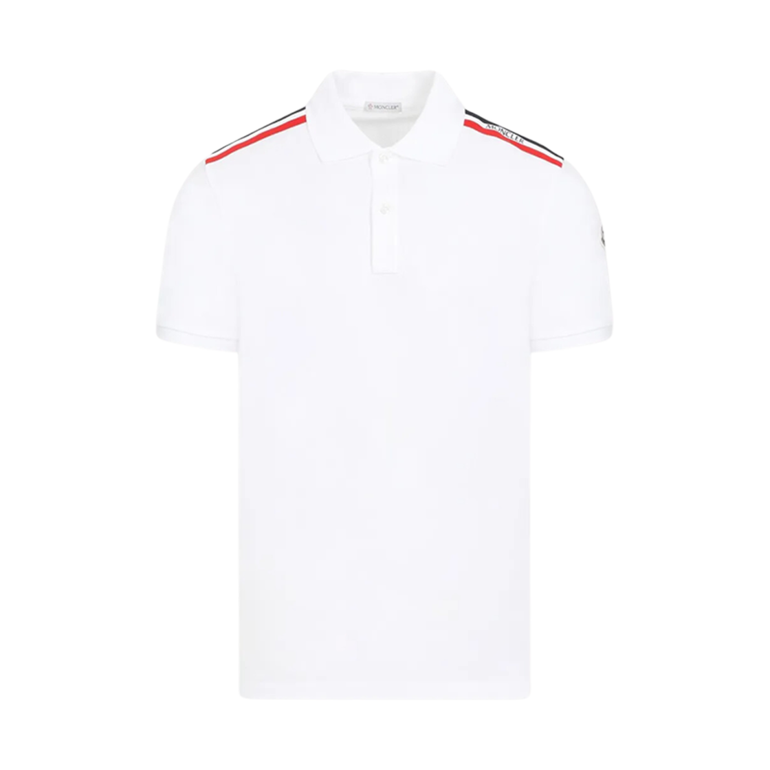 J1-091-8A00020-89A16-002 Moncler Cotton Polo Shirt White - 24SS