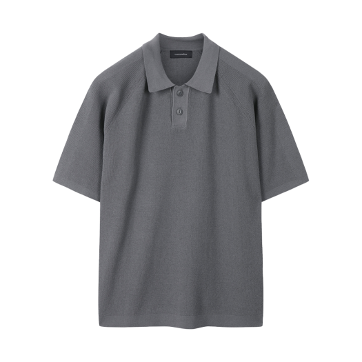 CWWAM25412GYX Customellow Soft Half Collar Sweater Gray