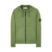 Stone Island 64220 Full Zip Hooded Sweatshirt Olive Green - 22FW