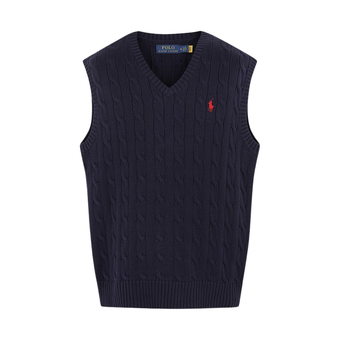 [30%적립] 폴로 랄프 로렌 케이블 니트 코튼 스웨터 베스트 블루([30%적립] Polo Ralph Lauren Cable Knit Cotton Sweater Vest Blue)