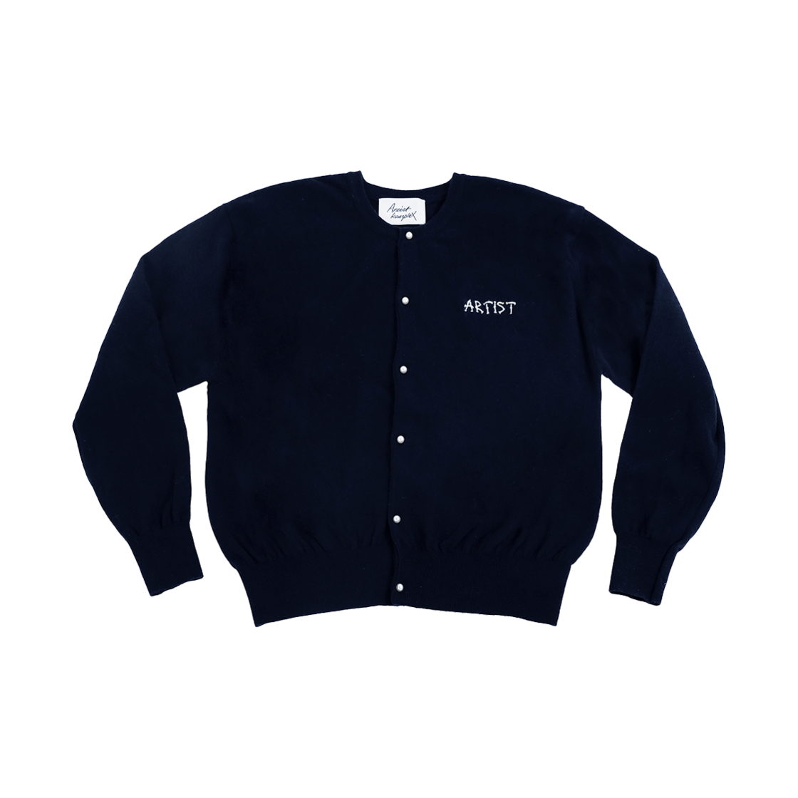 CU24XCD01-NVOS Artist Komplex Artist Pearl Round Cardigan Navy