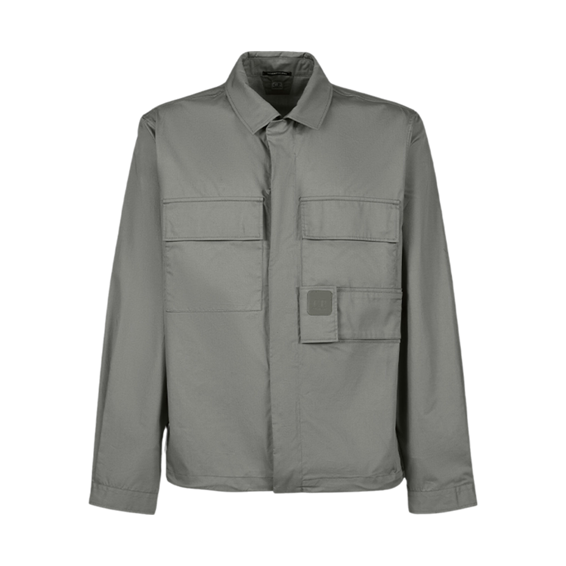 15CLSH042A006472A335 C.P. Company Metropolis Series Gabardine Pocket Shirt Silver Sage Brown - 23FW