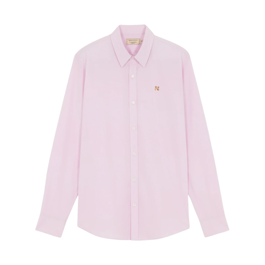 GM00454WC0025 Maison Kitsune Fox Head Embroidery Classic Shirt Pink