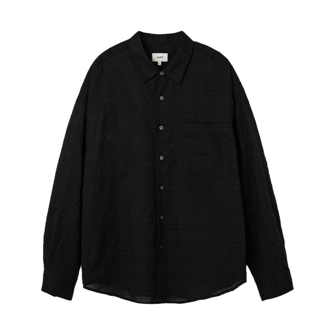 LE7SSH06-BK LEARVE Void oversized circus check shirt