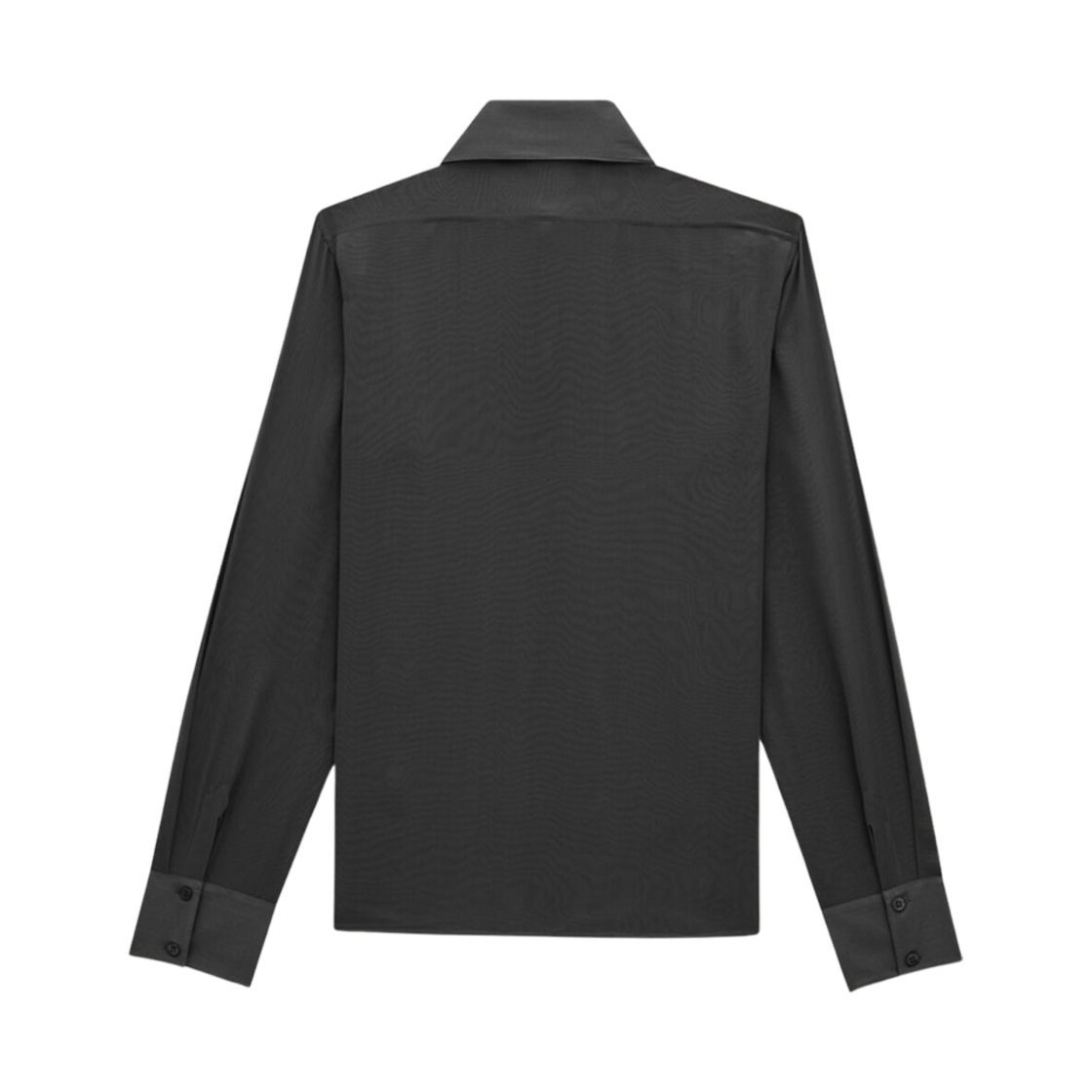 생로랑 셔츠 실크 크레페 무슬린 블랙(Saint Laurent Shirt In Silk Crepe Muslin Black) - 2