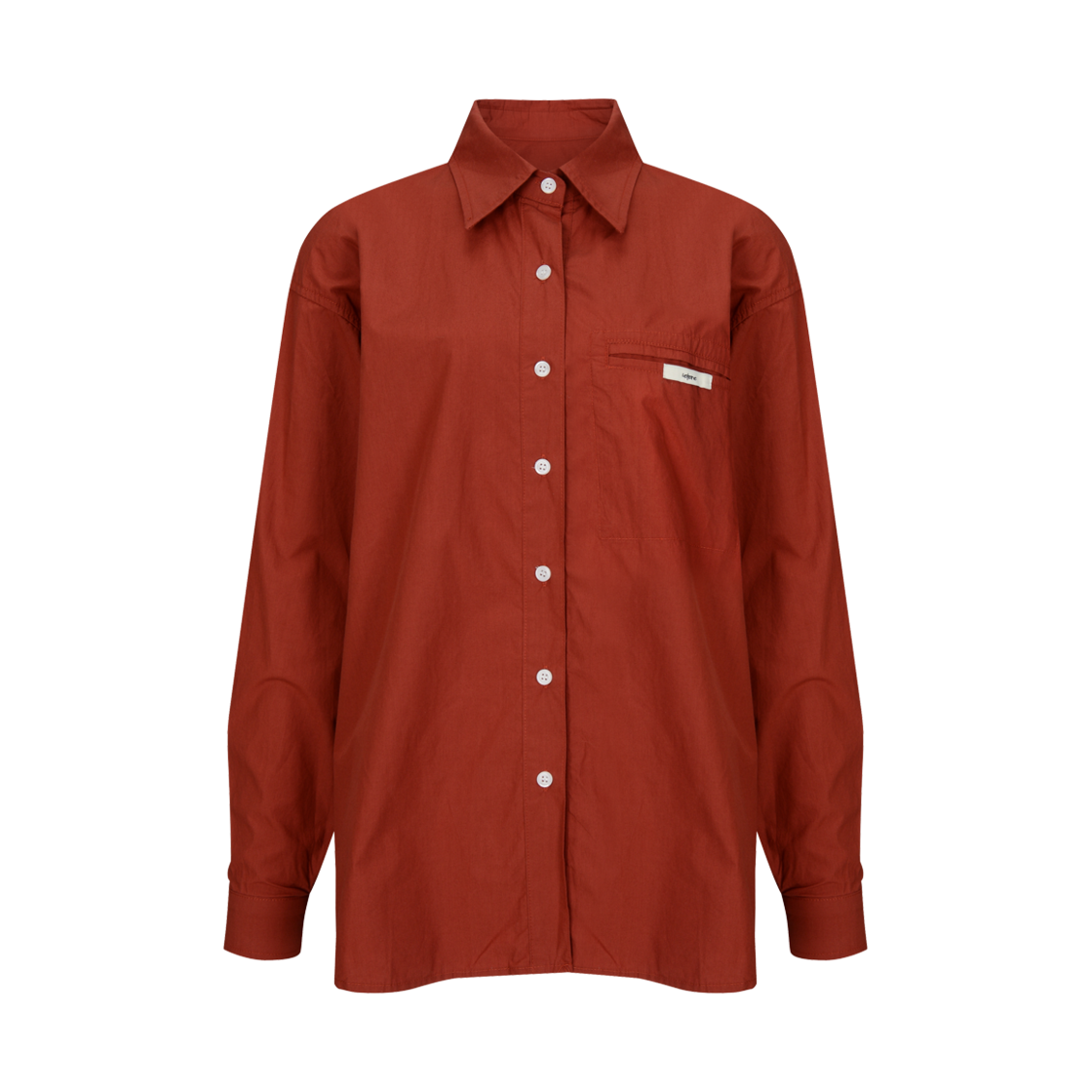 lr24fw39 Leterie Lr Label Overfit Shirt Burgundy