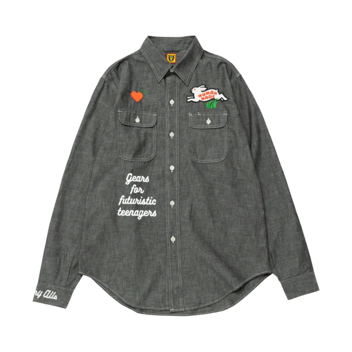 휴먼 메이드 샴브레이 셔츠 블랙(Human Made Chambray Shirt Black) - 1