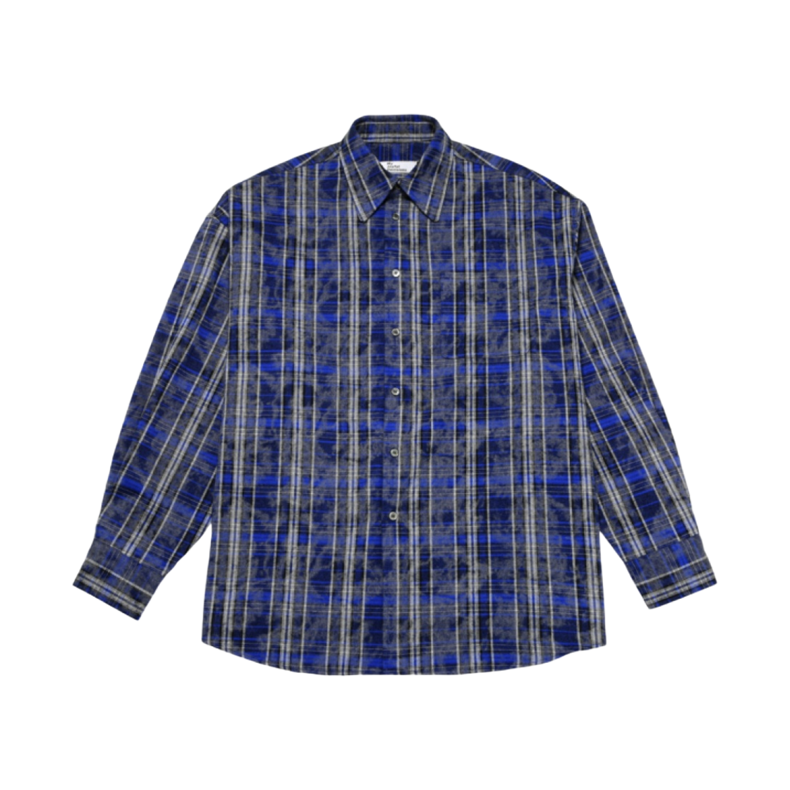 엠제이디 더티 플란넬 체크 셔츠 블루