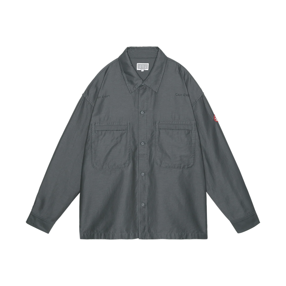 카브엠트 코튼 리넨 캐주얼 셔츠 차콜 - 25SS(Cav Empt Cotton Linen Casual Shirt Charcoal - 25SS) - 1