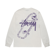 Stussy Skate Posse Pigment Dyed LS T-Shirt Natural