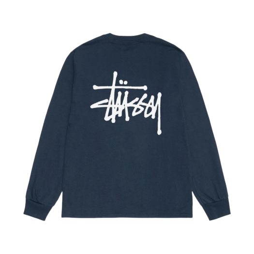 Stussy Basic Stussy LS T-Shirt Navy 2024