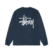Stussy Basic Stussy LS T-Shirt Navy 2024