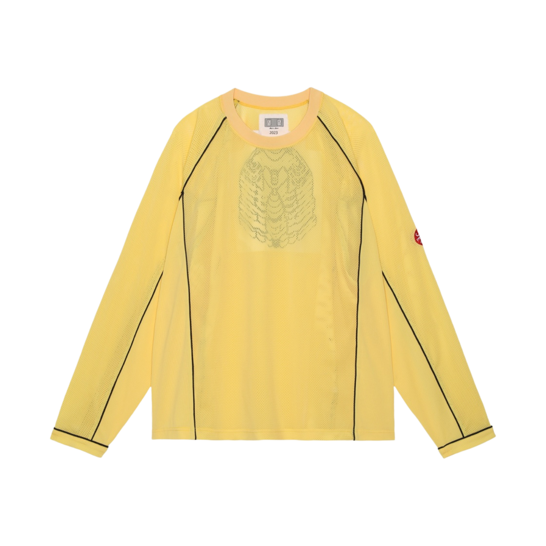 - Cav Empt Mesh Raglan Colour Long Sleeve T-Shirt Yellow - 23FW