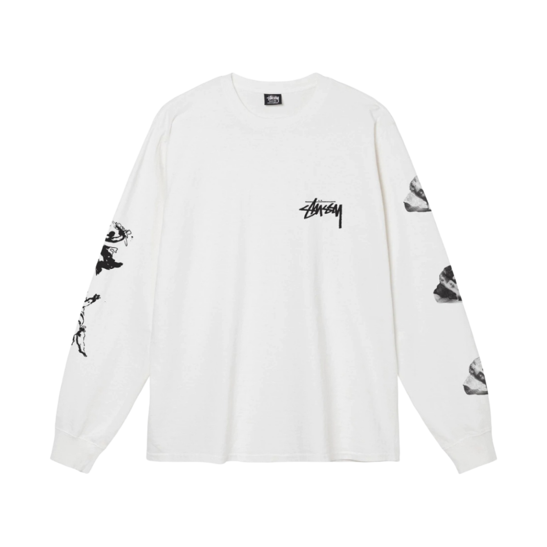 스투시 엔젤스 피그먼트 다이드 롱슬리브 티셔츠 내츄럴