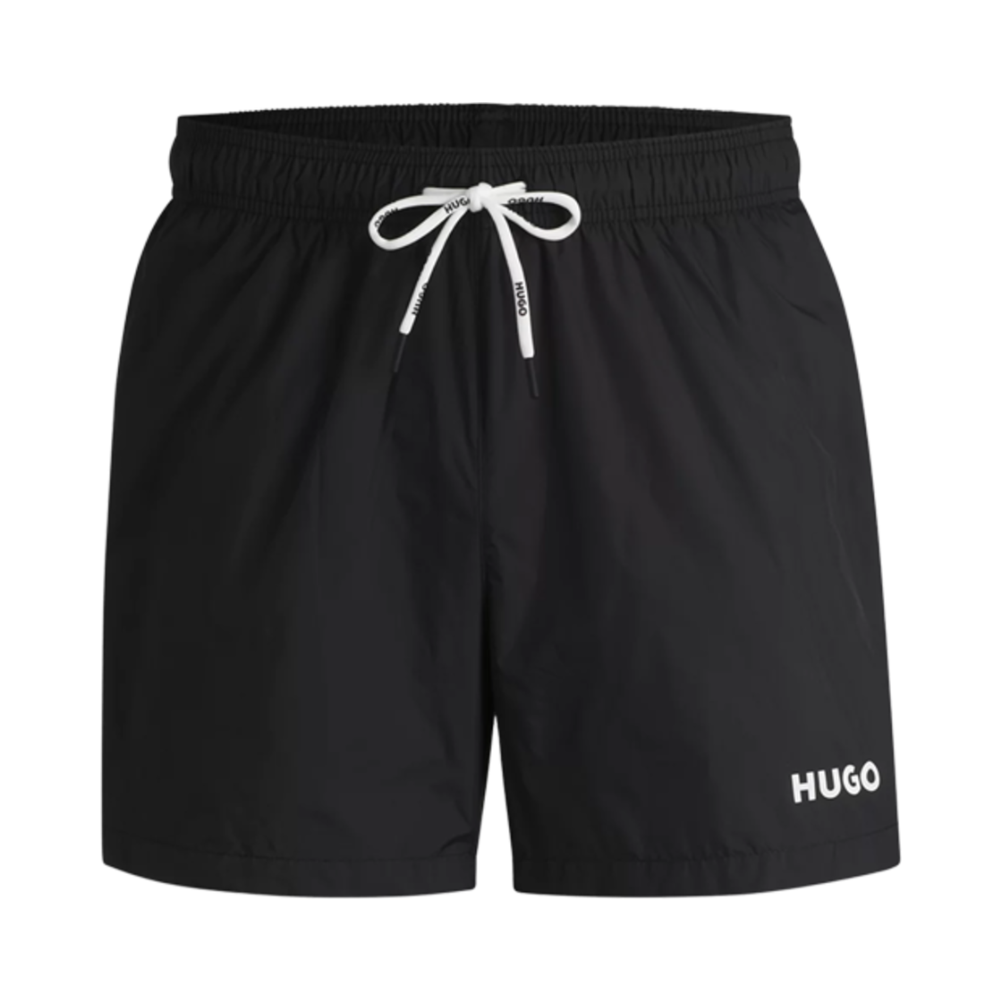 휴고 보스 콘트라스트 로고 풀리 라인드 스윔 쇼츠 블랙(Hugo Boss Fully Lined Swim Shorts with Contrast Logo Black)