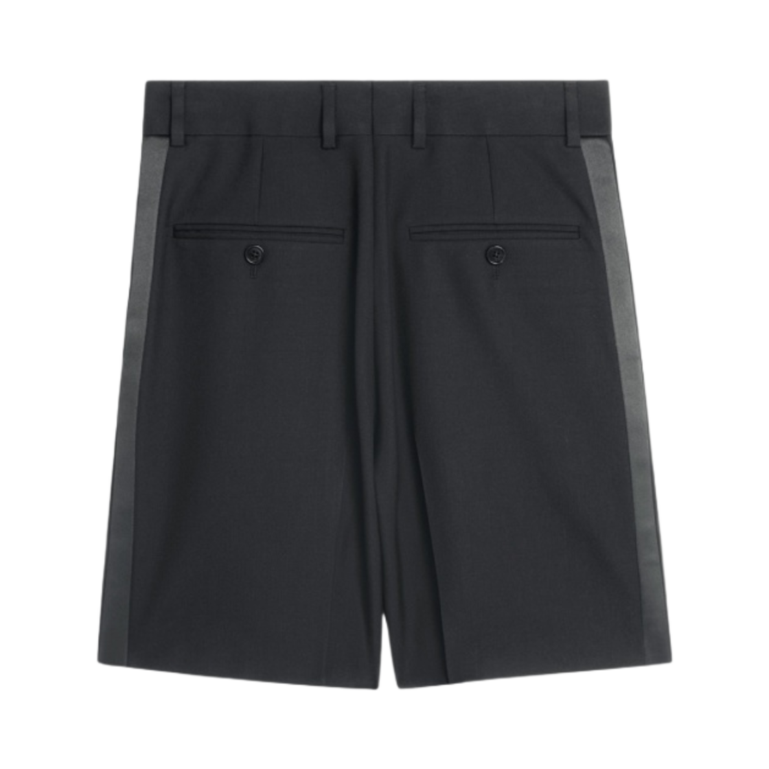 (W) 셀린느 울 개버딘 트리플 플리츠 턱 쇼츠 블랙((W) Celine Triple Pleated Tux Shorts in Wool Gabardine Black) - 2