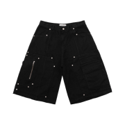 Nos Couleurs x Koin Rivet Carpenter Shorts Black