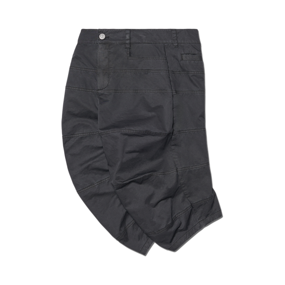 노매뉴얼 커브드 하프 팬츠 워시드 블랙(NOMANUAL Curved Half Pants Washed Black)